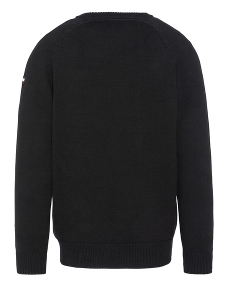 Schott NYC Pull Marin Homme - Épaule Boutonnée Gauche - Style Classique Bord-Côtes - Confort Authentique