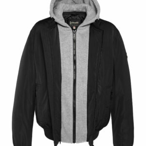 Bomber à plastron capuche amovible AERO SCHOTT - Black, L